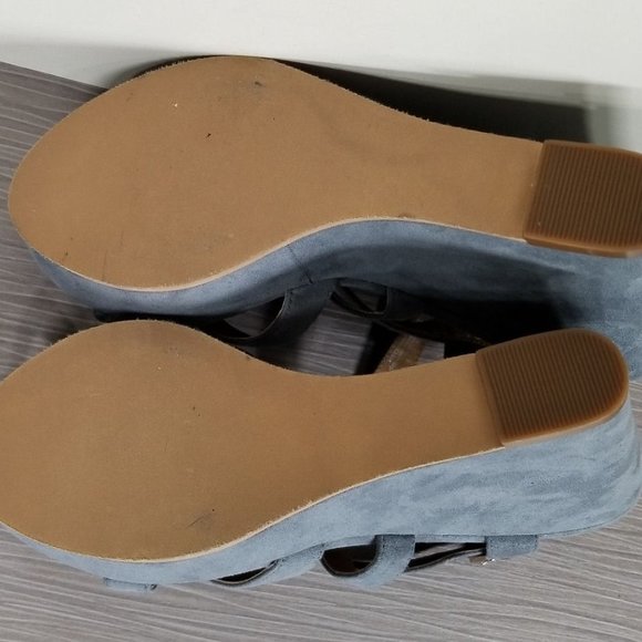 BP Summers Wedge Sandal, Blue-Grey, Womens Size 7.5 M - Picture 11 of 12